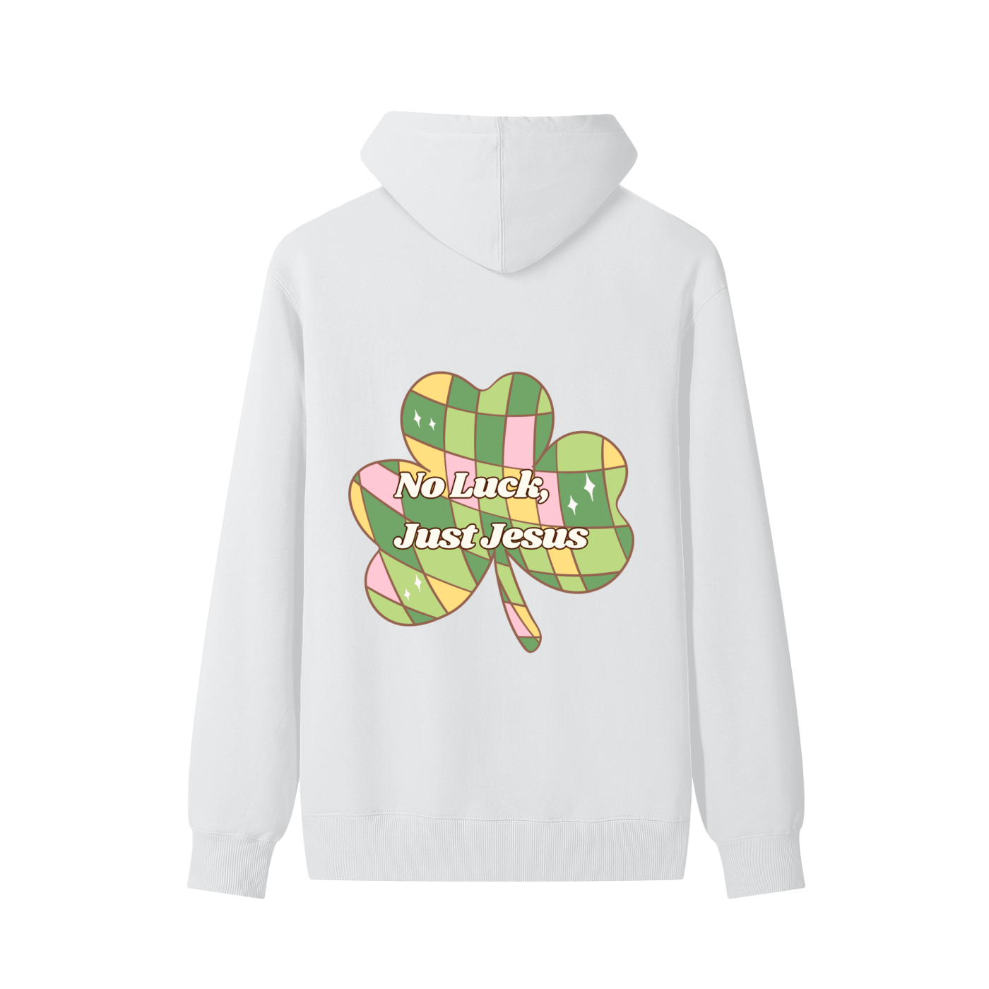 No Luck, Just Jesus Cotton Hoodie