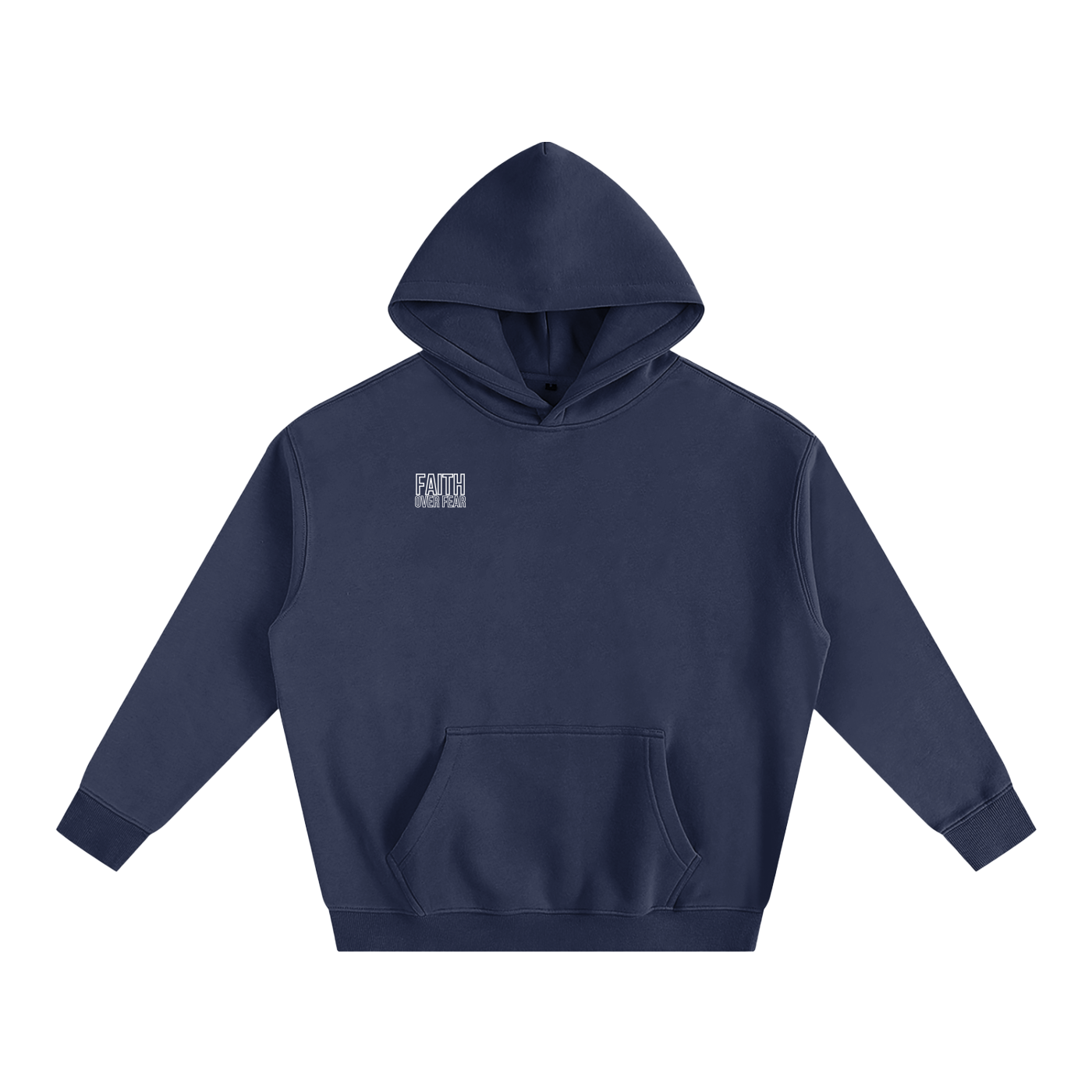 Oversize Faith Over Fear Fleeced Hoodie
