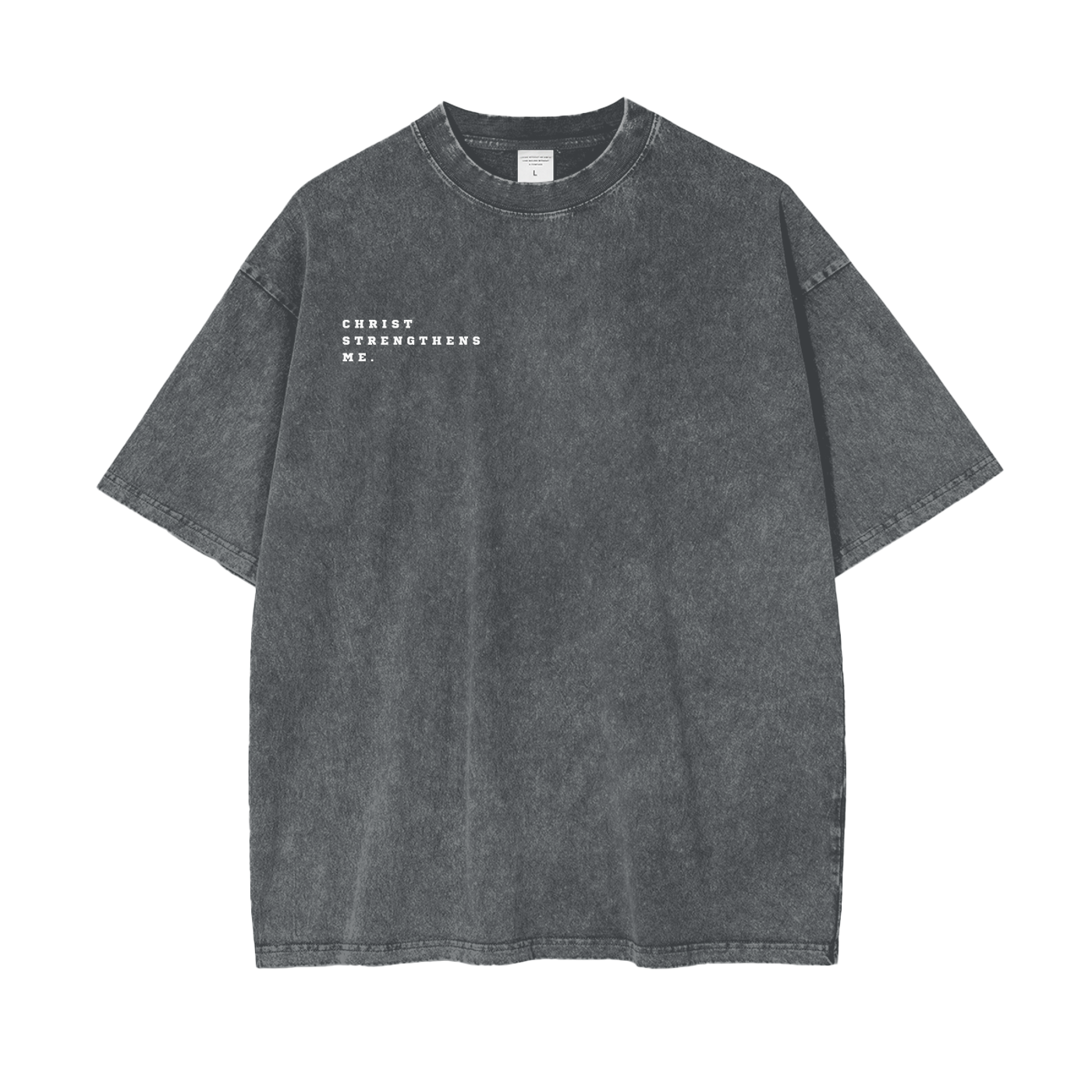 Philippians 4:13 Oversize Snow Washed T-Shirt
