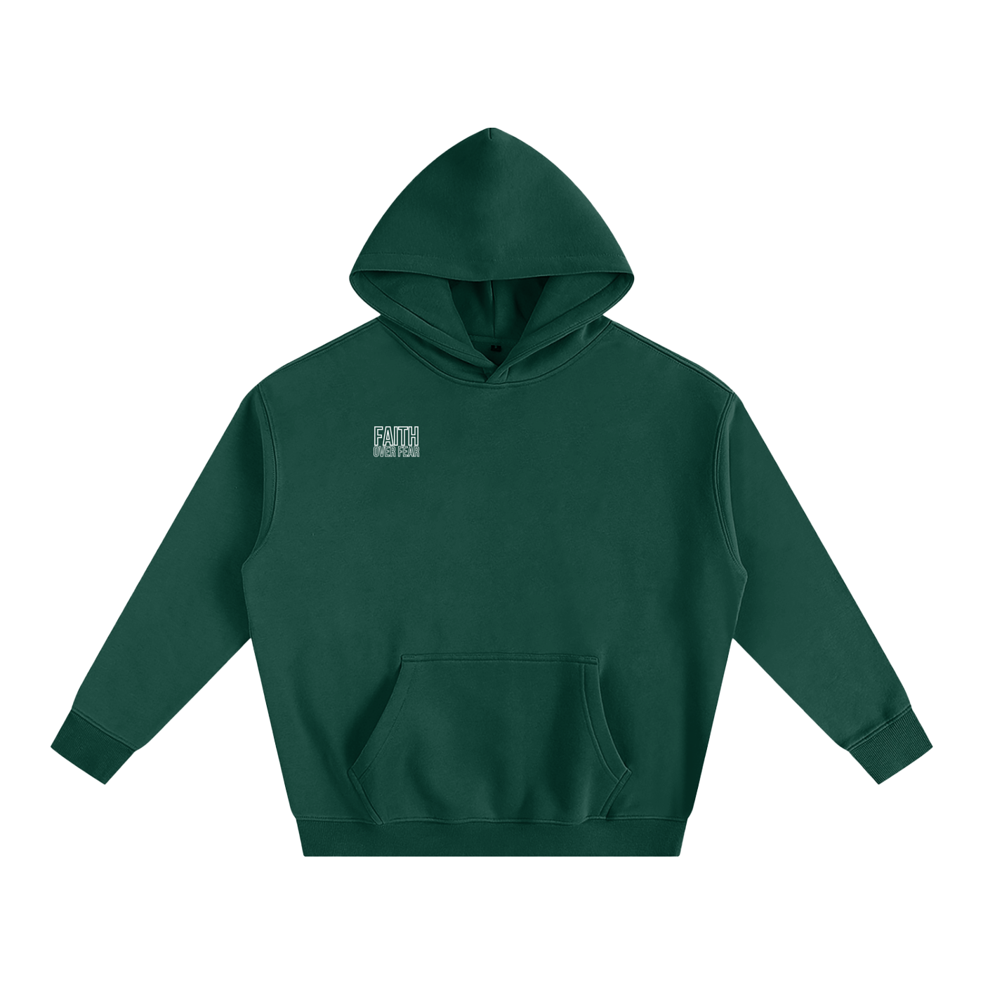 Oversize Faith Over Fear Fleeced Hoodie