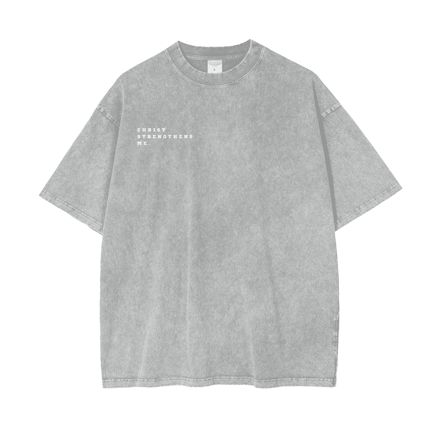 Philippians 4:13 Oversize Snow Washed T-Shirt