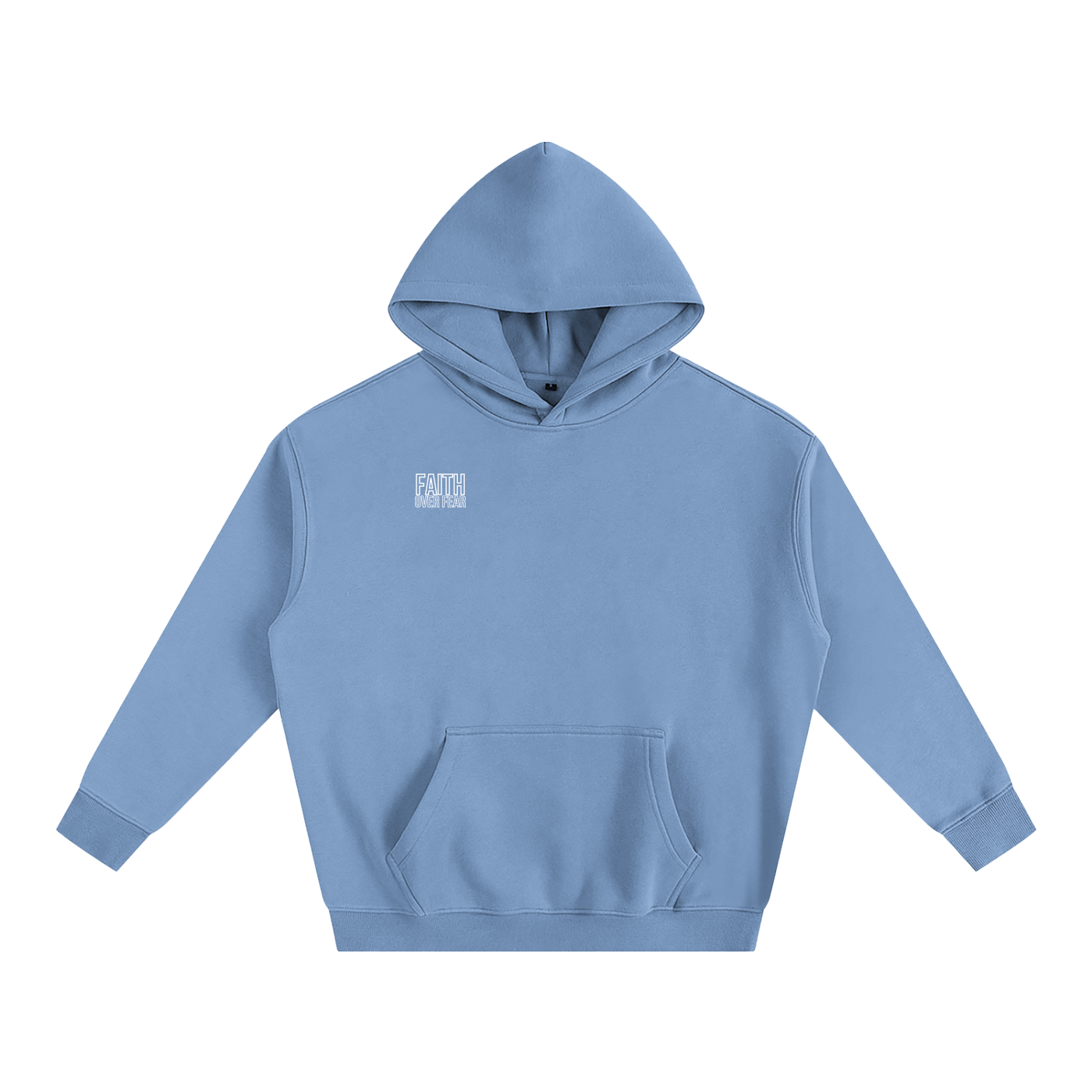 Oversize Faith Over Fear Fleeced Hoodie