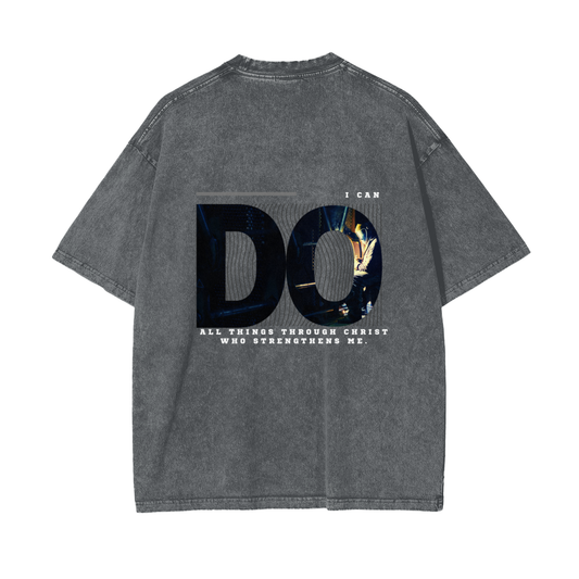 Philippians 4:13 Oversize Snow Washed T-Shirt