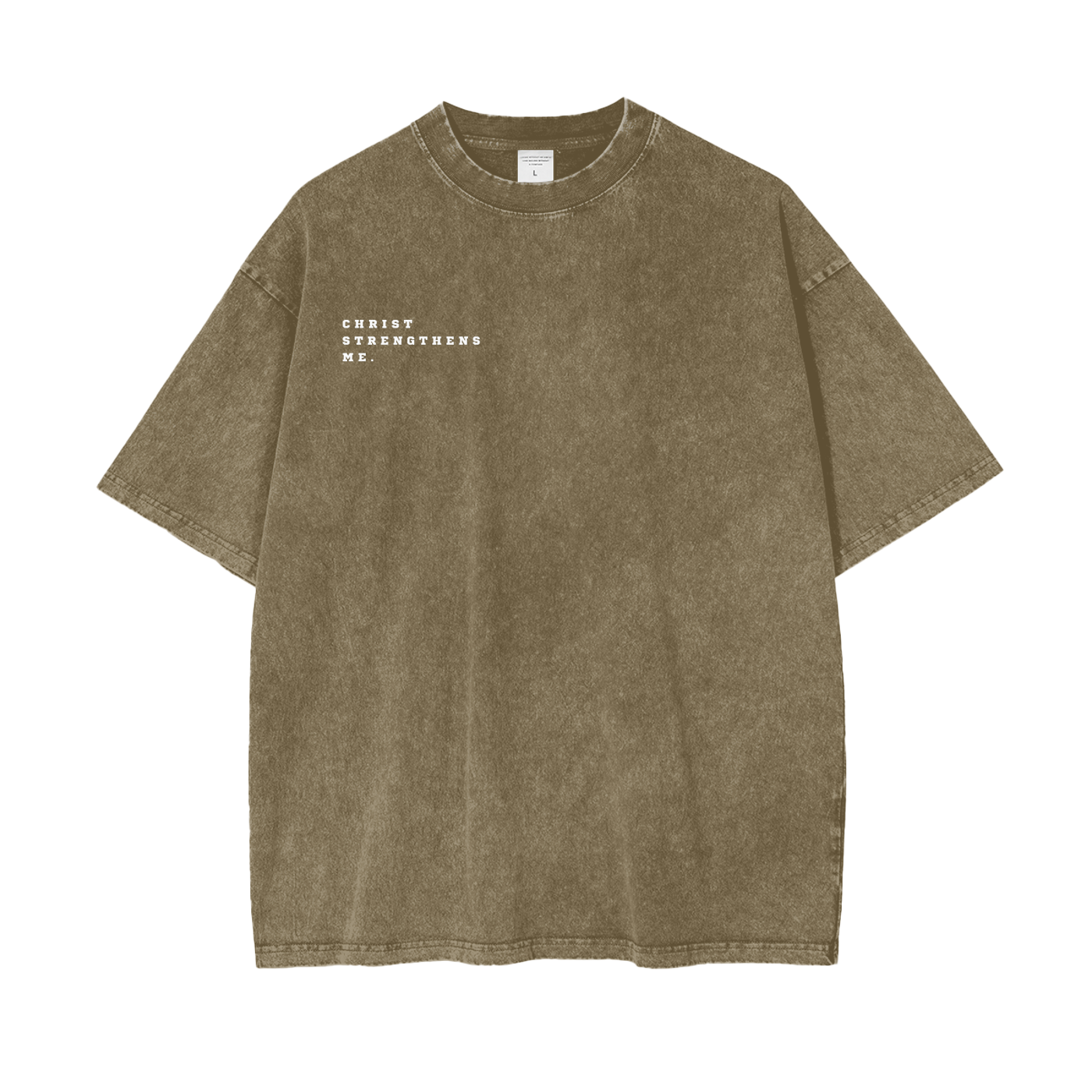 Philippians 4:13 Oversize Snow Washed T-Shirt