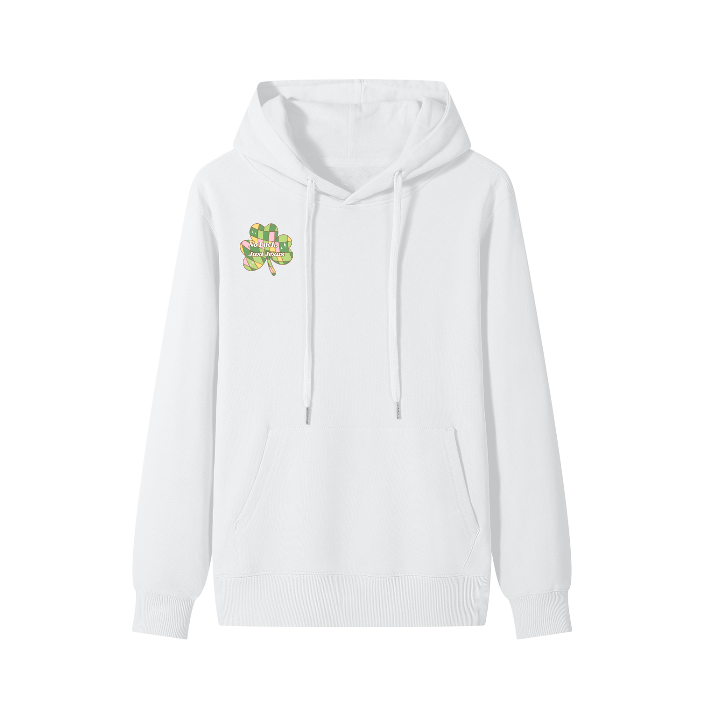 No Luck, Just Jesus Cotton Hoodie