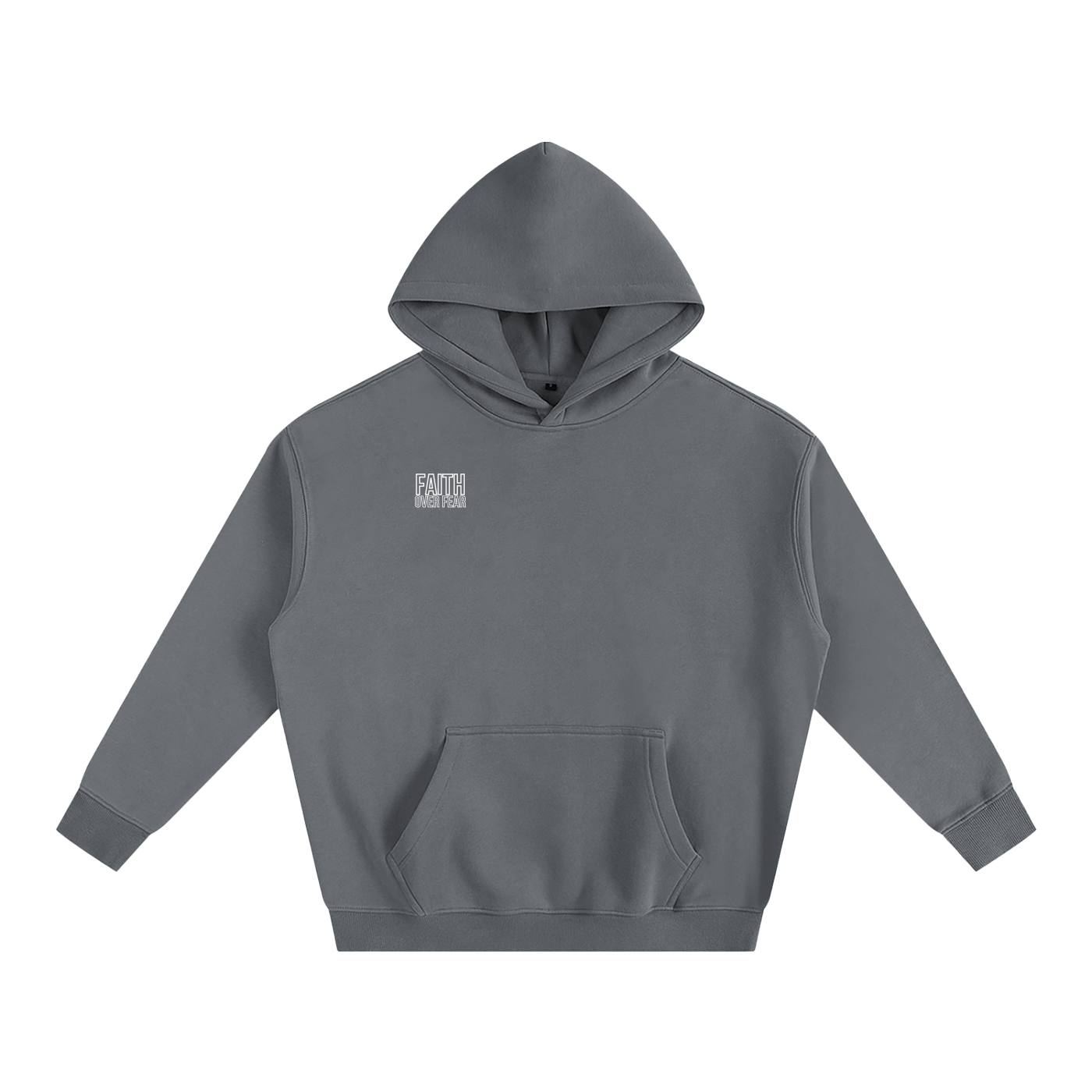 Oversize Faith Over Fear Fleeced Hoodie
