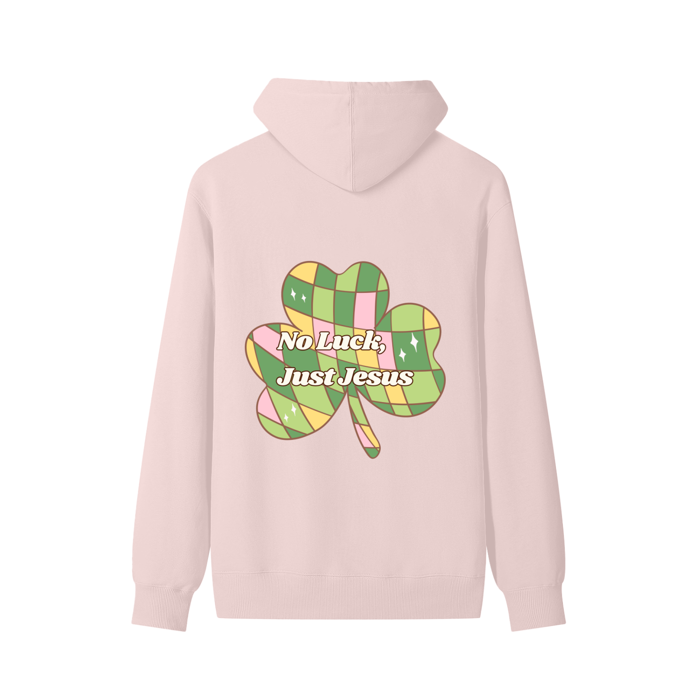 No Luck, Just Jesus Cotton Hoodie