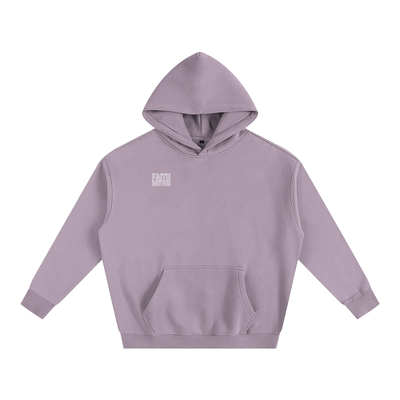 Oversize Faith Over Fear Fleeced Hoodie