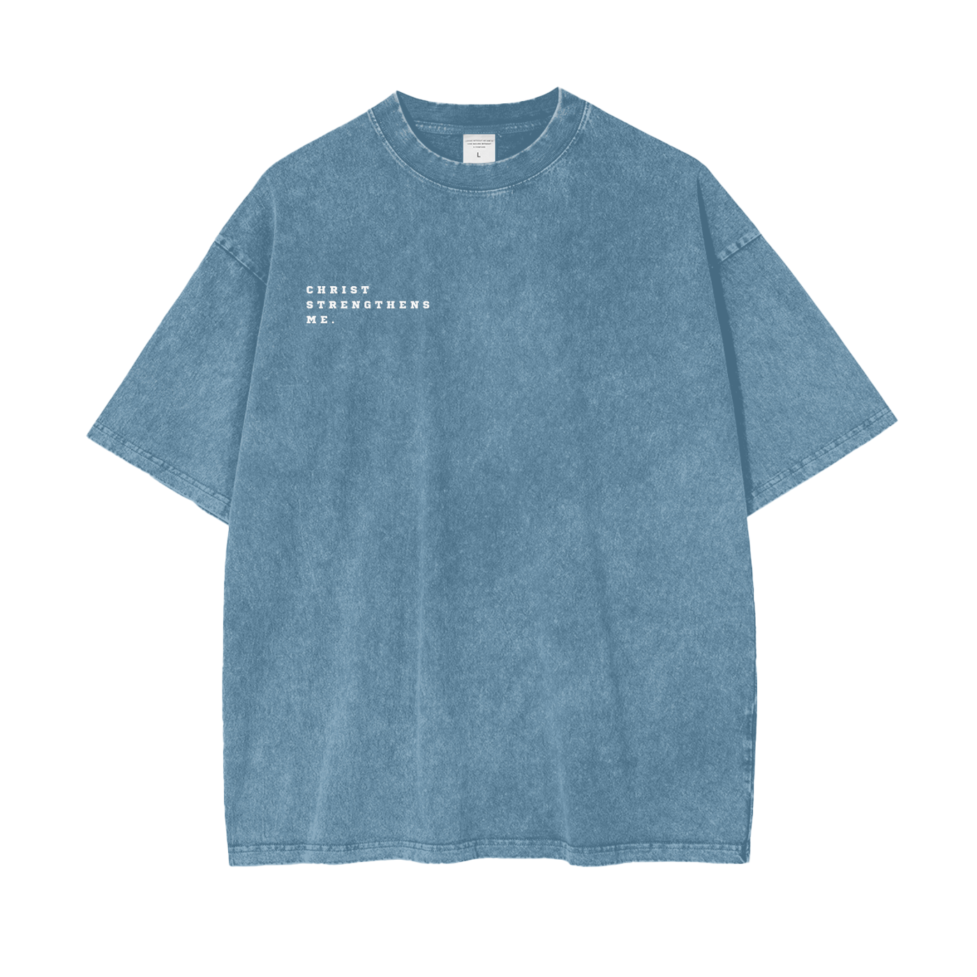 Philippians 4:13 Oversize Snow Washed T-Shirt
