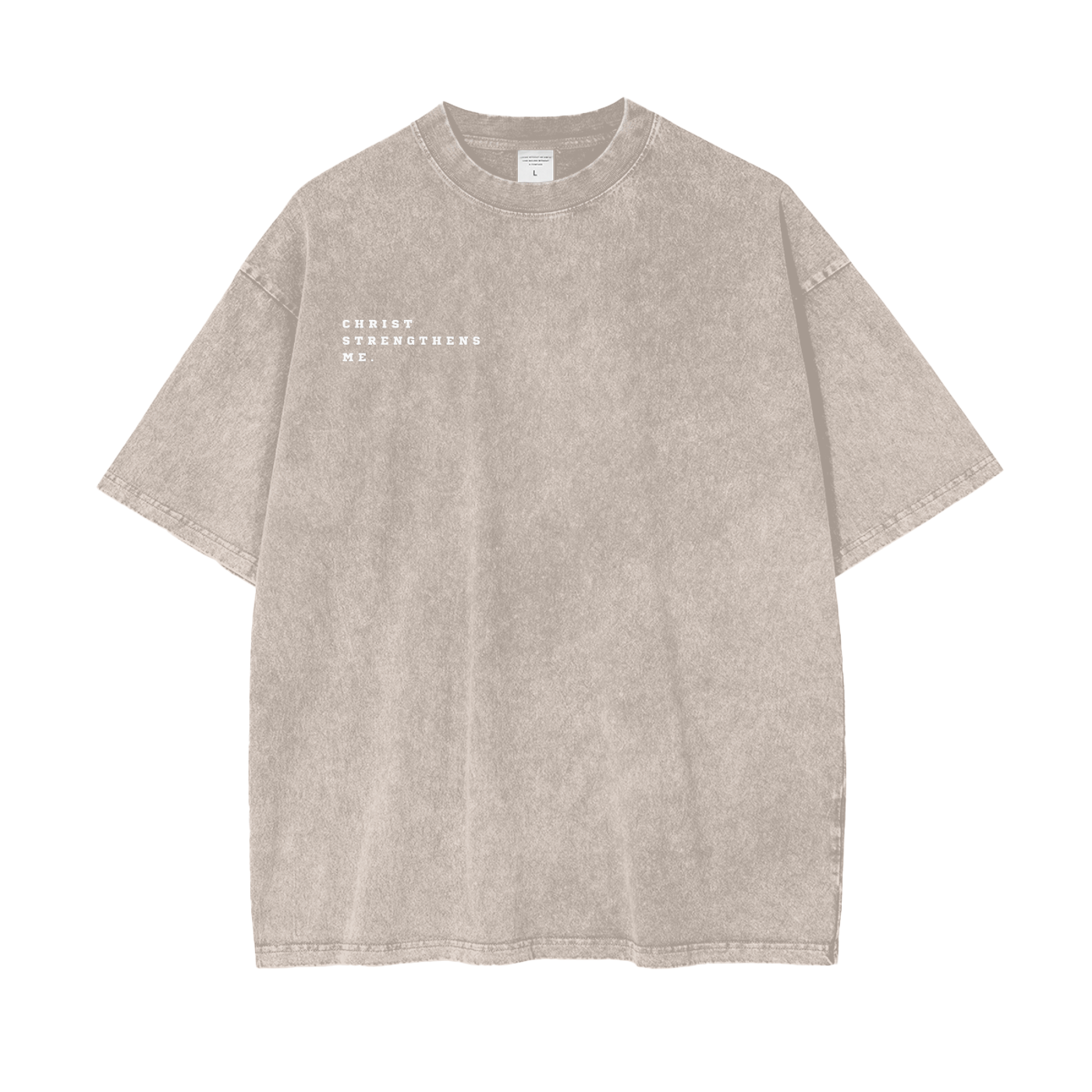 Philippians 4:13 Oversize Snow Washed T-Shirt