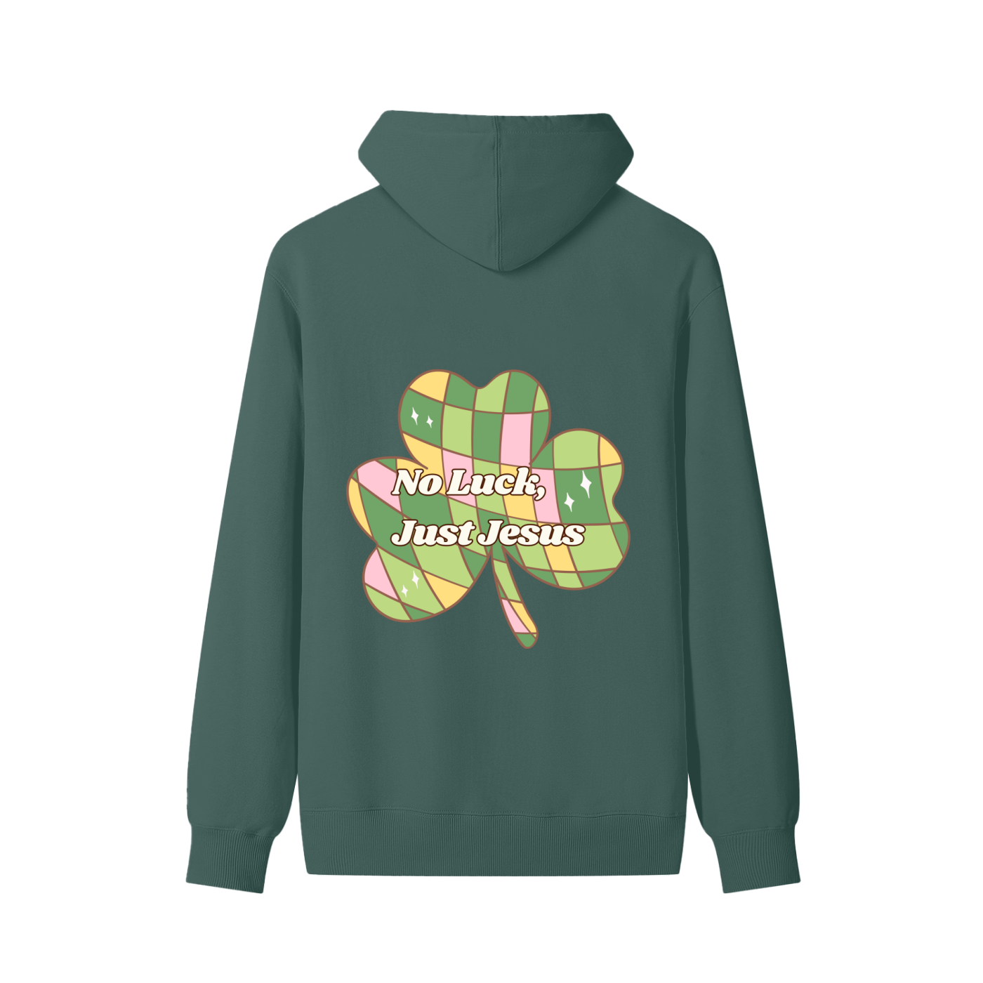 No Luck, Just Jesus Cotton Hoodie
